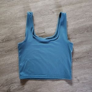 Modiv teal crop top